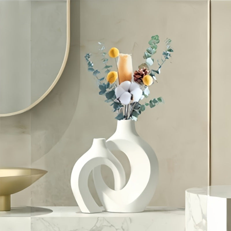 Juego de 2 Piezas de Jarrón Estilo Bohemio con Diseño Geométrico para Decoración del Hogar, Sala y Escritorio de Oficina, Adecuado para Hidroponía y Flores Secas, Centros de Mesa para Bodas