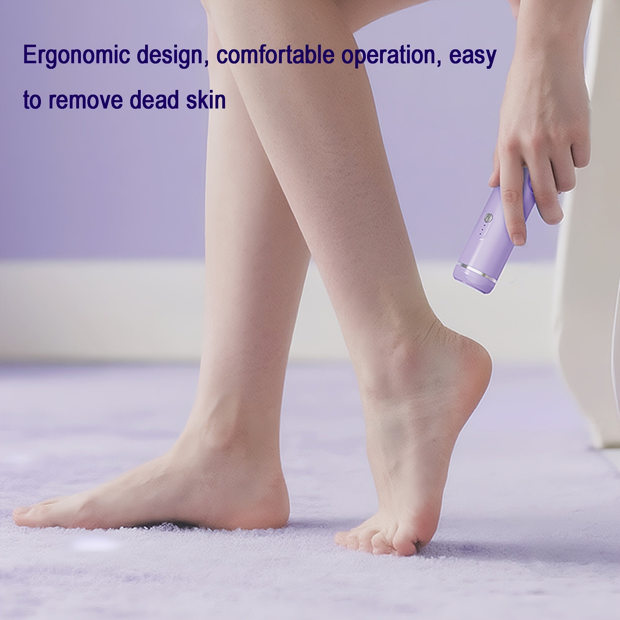 Eliminador de pies muertos, suave, recargable por USB, ajustable a 3 velocidades, eliminación de queratina, adecuado para el hogar, cuidado de uñas, mini manicura portátil.