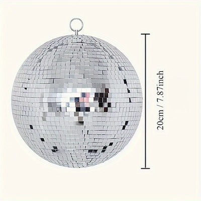 1pc Bola de Espejo de Vidrio, Bola Disco Reflectante, Accesorio para Fotografía, Decoraciones de Bodas para Hogar Sala Oficina, Adecuada para Halloween Navidad Día de San Valentín Año Nuevo Iluminación Escénica