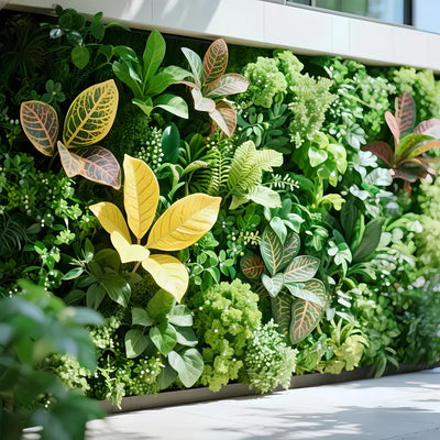 Panel de Pared Verde Artificial de Alta Gama con Diseño de Valla de Madera para Exteriores - Pantalla de Privacidad Interior/Exterior 60.96cm x 40.64cm, Plantas Artificiales Sin Mantenimiento Adecuadas para Hogar, Oficina, Bodas y Decoración Navideña Tod