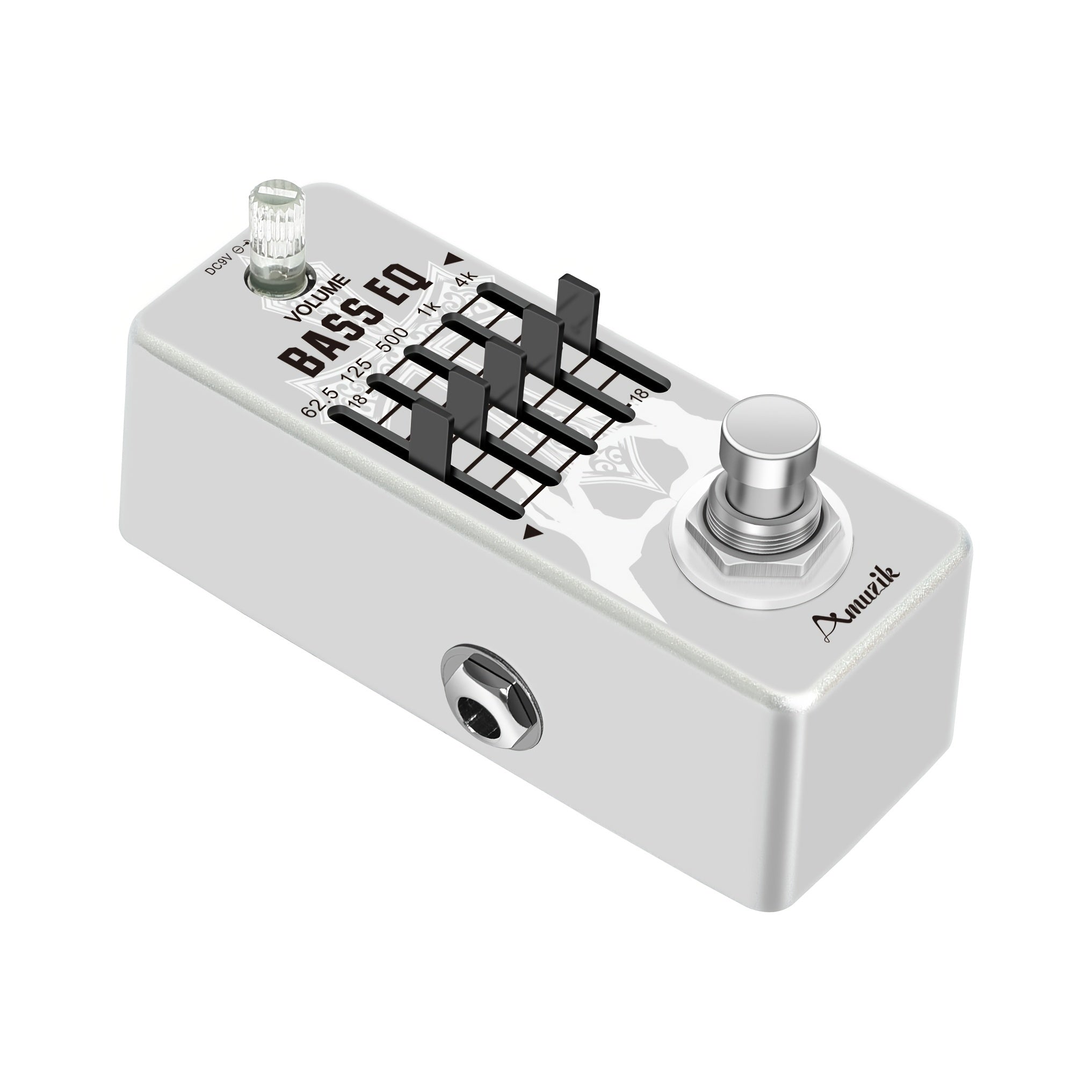 Amuzik Pedal de EQ para Bajo - Ecualizador Gráfico Profesional de 5 Bandas con True Bypass, ±18dB por Banda, Controles de Frecuencia (62.5Hz/125Hz/500Hz/1kHz/4kHz), Construcción Robusta para Guitarra Eléctrica, Compatible con Pedalboards - Para Principia