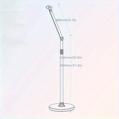 Soporte de Micrófono de Aluminio Versátil - Conector XLR, Diseño de Suelo a Techo para Transmisiones en Vivo y Actuaciones en Escenario