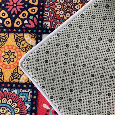 Alfombras de franela estampadas para entrada, sala, dormitorio y baño, absorbentes y antideslizantes