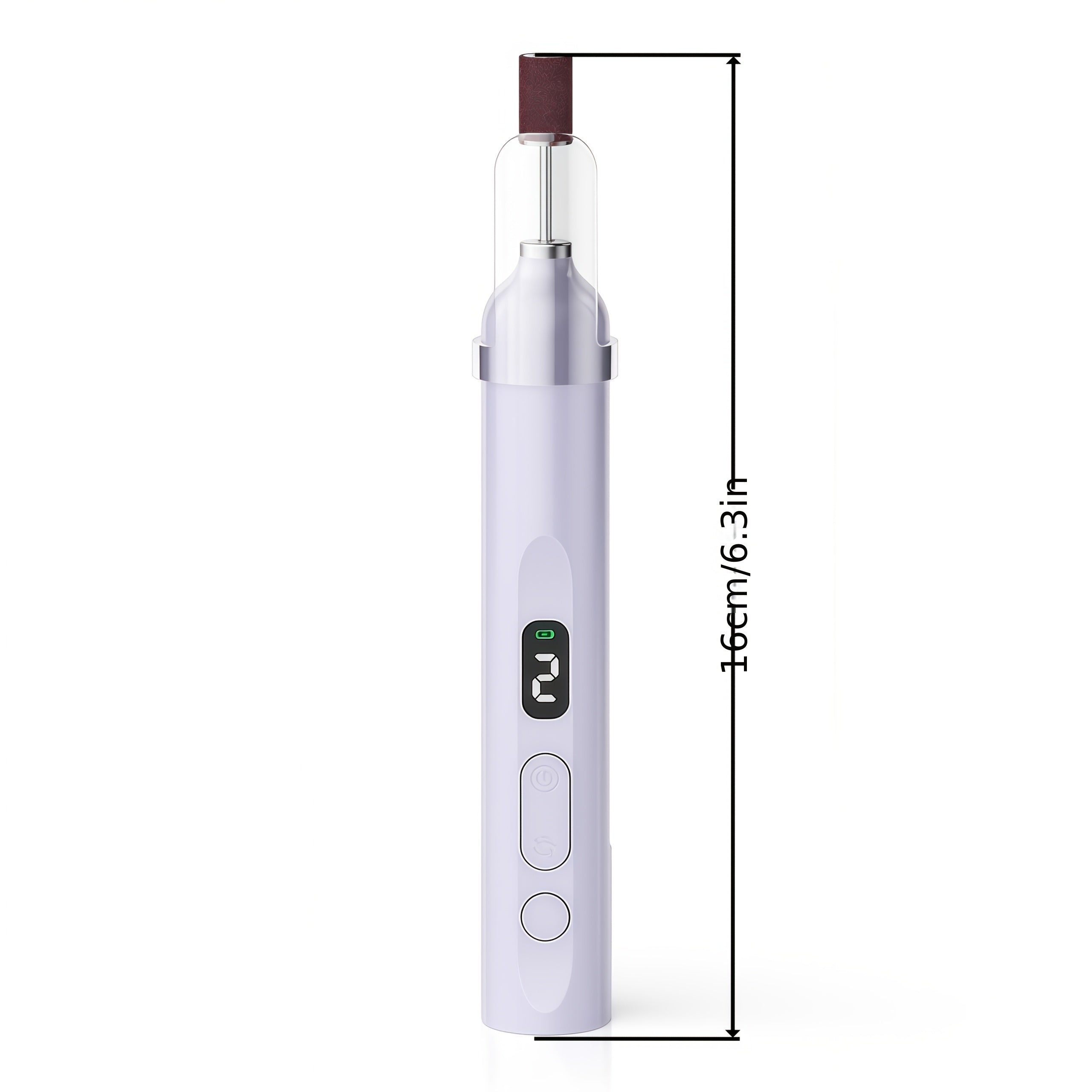 Drill de uñas eléctrico USB, kit de máquina de uñas portátil, pulidor de uñas y pies, equipado con iluminación LVD