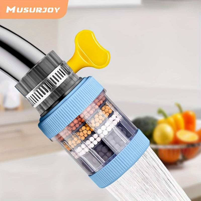 1 filtro de agua para grifo MUSURJOY con carbón activado, elimina cloro, flúor y metales pesados, filtro de agua plástico para cocina y baño en el hogar, no requiere electricidad, regalo para San Valentín, Pascua o regreso a clases, filtro para grifo de
