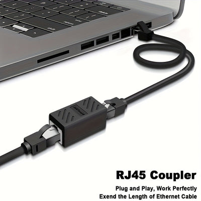 Extensor de Conector Ethernet Hembra a Hembra - Cable RJ45, Alimentado por USB, Compatible con Cat5/Cat6/Cat6a/Cobre, para Switches de Red, Routers, Servidores - Uso Industrial/Residencial/Occupacional, Extensor y Receptor de Internet para Hogar, Conexió
