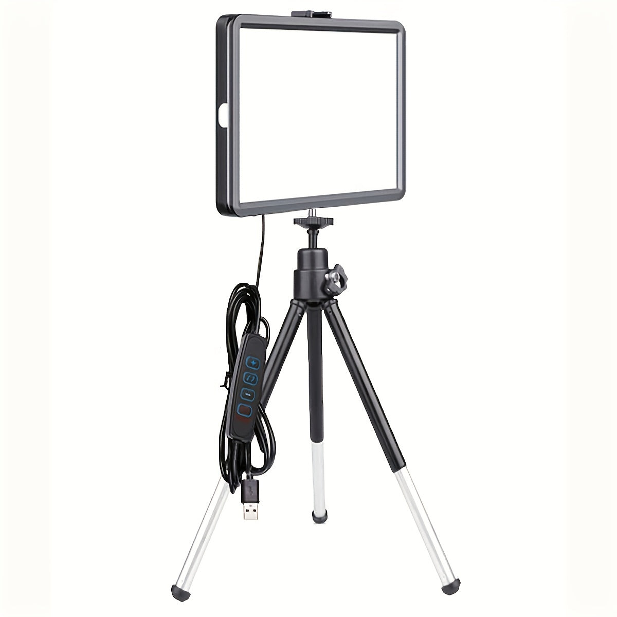 1 Paquete De Luz De Relleno De 6 Pulgadas Con Soporte De Trípode Telescópico De Dos Secciones, Lámpara De Relleno De Panel De Video LED Para Foto De Cámara, Iluminación Para Transmisión En Vivo, Estudio Fotográfico, Maquillaje, Reunión, Selfie, Fotografí