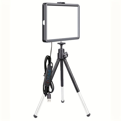 1 Paquete De Luz De Relleno De 6 Pulgadas Con Soporte De Trípode Telescópico De Dos Secciones, Lámpara De Relleno De Panel De Video LED Para Foto De Cámara, Iluminación Para Transmisión En Vivo, Estudio Fotográfico, Maquillaje, Reunión, Selfie, Fotografí