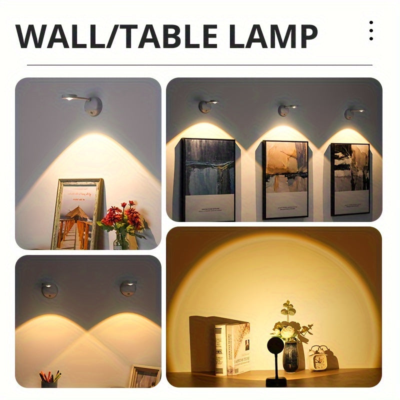 Foco LED Con Sensor De Movimiento, Luz De Pintura Inalámbrica, Luz De Noche Recargable A Batería, Control Remoto Con Temporizador, Rotación De 360°, Regulable, 3 Temperaturas De Color, Para Escaleras, Sala De Estar, Dormitorio, Pasillo, Exhibición De Obr