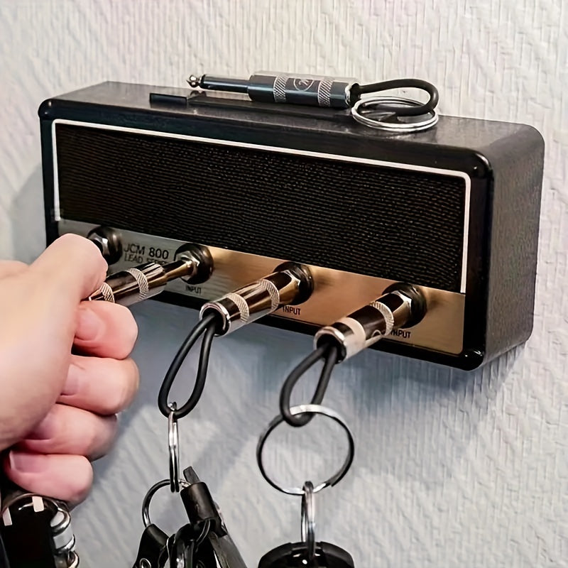 Soporte de llavero creativo con 4 llaveros intercambiables y kit de montaje en pared - Llavero de pared ahorrador de espacio, estilo casual, instalación fácil, material metálico, ideal para la organización y decoración del hogar, regalo perfecto para el