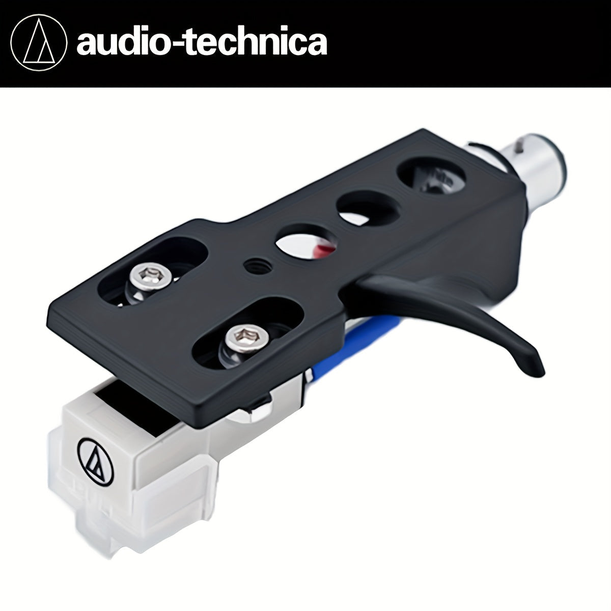 Cartucho Pre-montado Audio-Technica: Cartucho Dedicado para DJ/HIFI, Estilete Ortofon, Apto para Varias Marcas de Tocadiscos, Fabricado en Japón, Soporte Multicolor para Cartuchos, Kit de Ensamblaje de Cartucho/Soporte para Tocador de Discos DJ