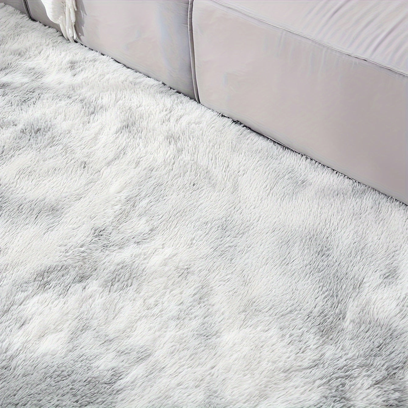 1pc Alfombra de Área Suave y Esponjosa en Forma de Rectángulo, Alfombra de Habitación Plush, Alfombra de Piso Gruesa Antideslizante, Tamaño Sala de Estar, Hecha a Máquina con Fibra de Poliéster, Pila Baja, Lavable, Uso Interior