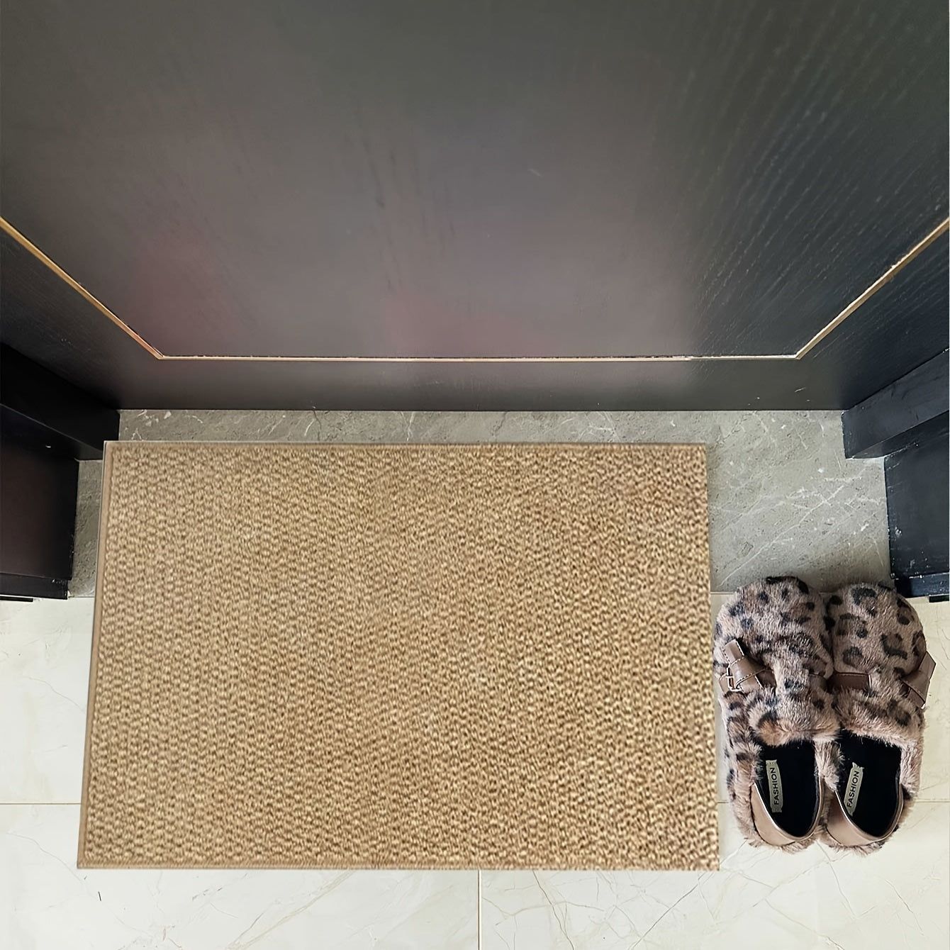 1pc Alfombra Extra Larga para Pasillo - Textura de Jute 100% Poliéster, Duradera y Lavable a Máquina, Gran Alfombra Rectangular para Sala, Cocina, Dormitorio o Entrada - Marrón, Apariencia de Fibra Natural, Tela Resistente al Desgaste, Alfombra Texturiza