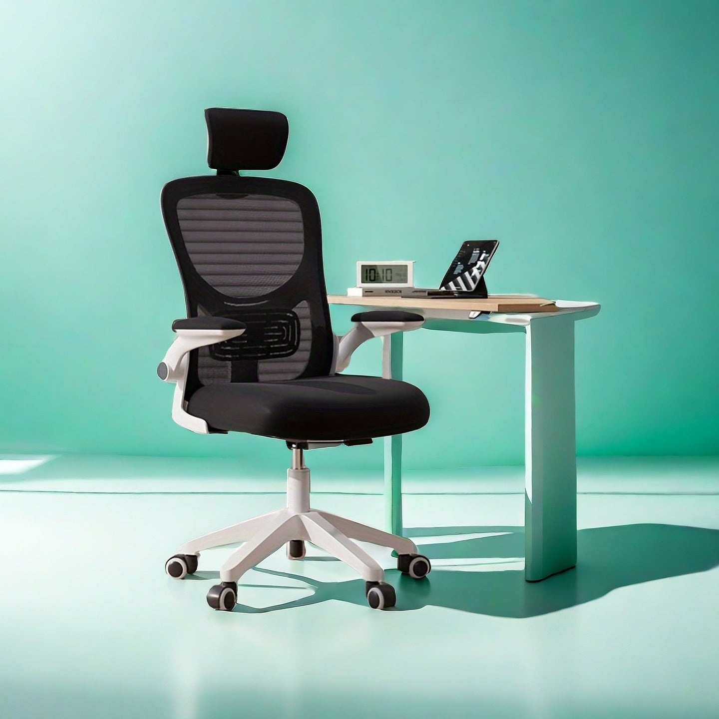 Silla de oficina ergonómica con marco ajustable, 11 ocasiones festivas - Regalo, inclinación manual para limpieza fácil, 3 colores disponibles, rotativa, ajustable de altura, con ruedas para cumplir con 12 meses