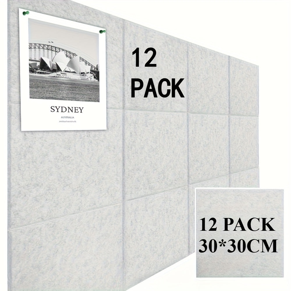 Paquete de 12 tableros de corcho grandes alternativos con alfombras de tela - Pegatinas adhesivas seguras y removibles, 120x90cm, colores vibrantes para oficina, escuela, decoración del hogar - Duraderos y fáciles de instalar, tableros de corcho para dec