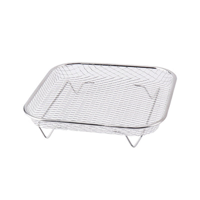 Red de Parrilla de Acero Inoxidable con Pies, Cesta de Parrilla para Freidora de Aire y Horno, Accesorios para Hornear y Secar, Drenaje de Parrilla