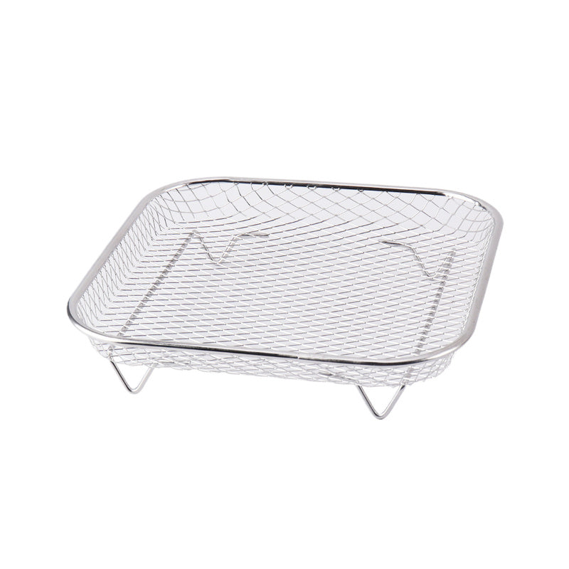 Red de Parrilla de Acero Inoxidable con Pies, Cesta de Parrilla para Freidora de Aire y Horno, Accesorios para Hornear y Secar, Drenaje de Parrilla