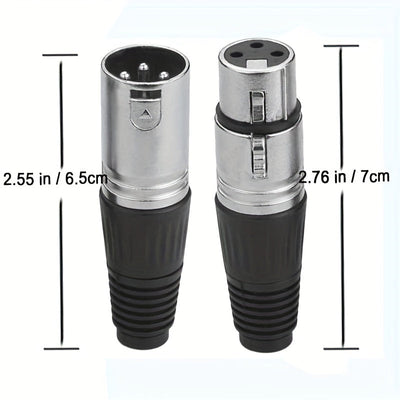 2pcs Cables XLR, Macho a Hembra, Cables de Audio y Iluminación Profesionales de 3 Pines para Micrófonos, Altavoces, Mezclador, Amplificador - Rojo y Azul, Funda Resistente, Alivio de Tensión Tri-Grip, Rendimiento Sin Ruido, Paquete de Cables de Micrófono
