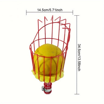 Herramienta Recogedora de Frutas Versátil con Cesta - Ideal para Manzanas, Naranjas, Aguacates, Bellotas, Limones, Peras y Mangos - Construcción Duradera de Metal
