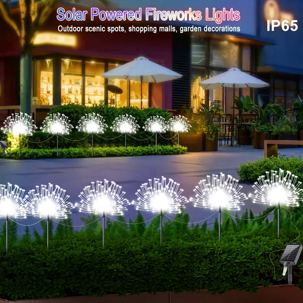 6 Piezas de Luces LED Solares para Exteriores, Iluminación Exterior con 8 Modos, Adecuadas para Áreas Escénicas, Patios, Jardines, Césped, Tiendas de Campaña y Fiestas, Decoraciones para Bodas (240/360 LED) - 4 Piezas