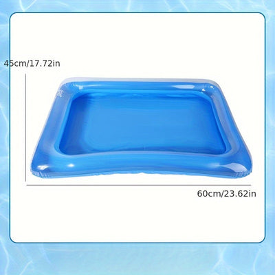 1 pieza, baño de pies inflable cuadrado, baño de pies portátil, escalera de entrada al estanque, kit de limpieza y pedicura para estanques.