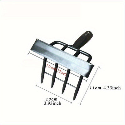 Pala de jardín de metal duradera con hoja de acero ajustable, ideal para el mantenimiento eficiente de granjas y jardines, perfecta para descompactar el suelo y eliminar malezas, jardín también.