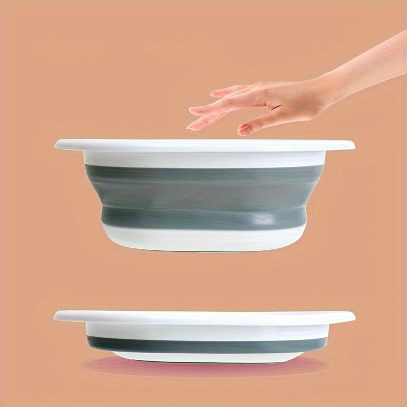 Juego de 3 piezas de baño de pies plegable cuadrado, bañera de pies portátil