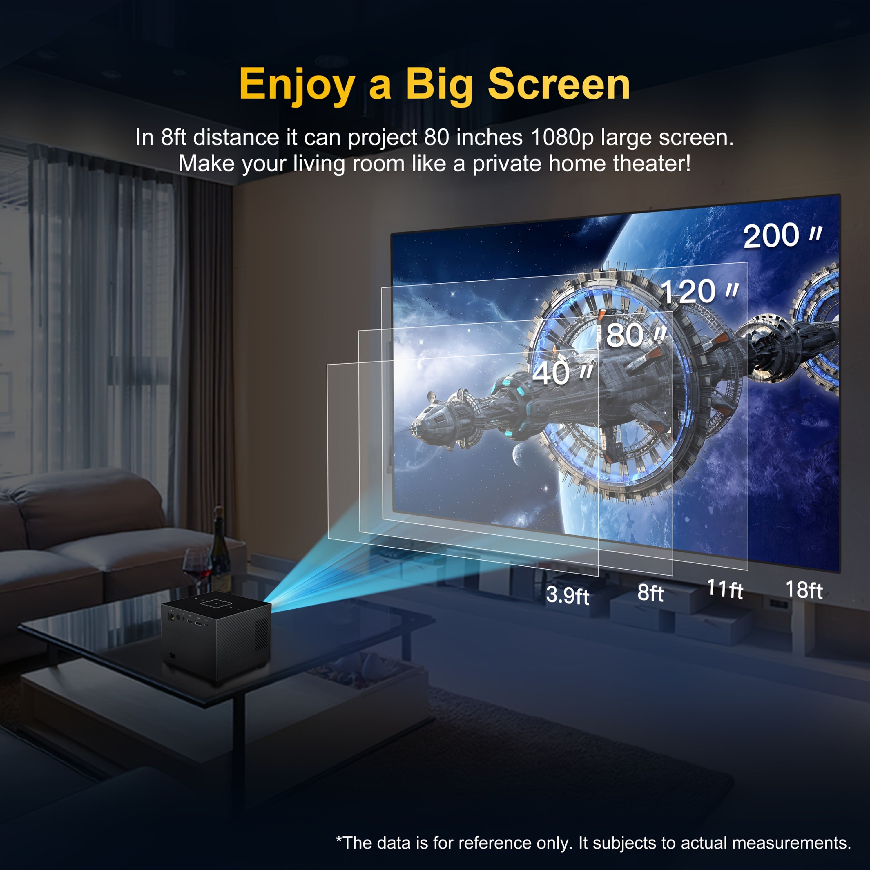 Proyector XNANO X3 T972 con Enfoque Eléctrico, Luz de Colores y Pantalla Táctil, WiFi 2.4G & 5G BT5.0, Android 9, Cine en Casa Inteligente Portátil Mini, Soporta Decodificación 4K, Enchufe Estadounidense