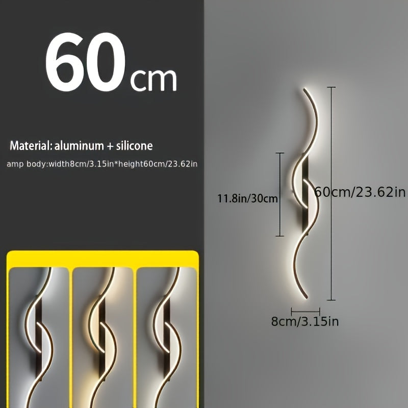 Linterna de pared moderna minimalista, lámpara larga LED con temperatura de color ajustable en 3 tonos, iluminación para salones, comedores y tocadores