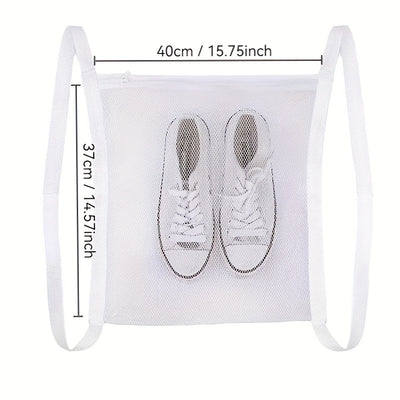 1pc Secador de Zapatos y Bolsa de Máquina de Lavar, Zapato, Ropa y Bolsa de Malla de Secado de Ropa con Cremallera y Asa, Fácil de Instalar, Reutilizable, Tejido de Tela, Forma Rectangular, Elástico Ajustable para la Mayoría de Puertas de Secadora, Bolsa
