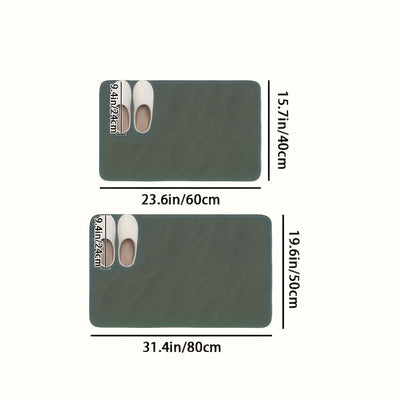 1 alfombra de baño de tierra de diatomeas 3D ultra absorbente, secado rápido, suave de poliéster, ideal para baño, ducha, tina, entrada, decoración de otoño y hogar