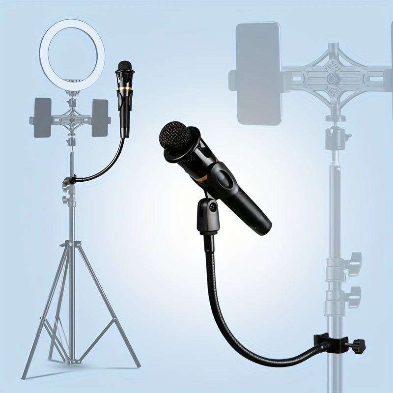 Soporte de micrófono multifunción, soporte de micrófono universal de cuello de cisne flexible para escritorio, soporte de micrófono para transmisión en vivo, trípode multifunción universal, accesorios para micrófono de condensador, soporte de micrófono d