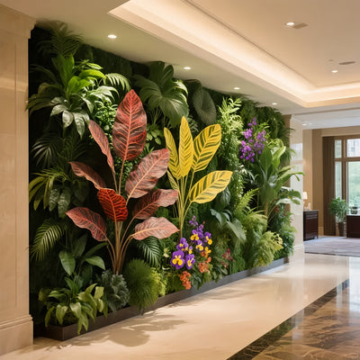 Panel de Pared Verde Artificial de Alta Gama con Diseño de Valla de Madera para Exteriores - Pantalla de Privacidad Interior/Exterior 60.96cm x 40.64cm, Plantas Artificiales Sin Mantenimiento Adecuadas para Hogar, Oficina, Bodas y Decoración Navideña Tod