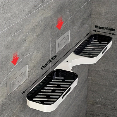 Maximiza el espacio en tu baño con este estante de plástico montado en la pared