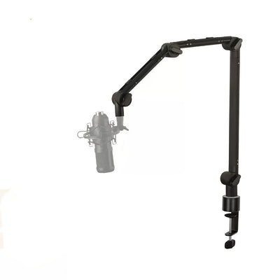 [Gótico] Soporte de micrófono desmontable de alta calidad con gestión de cables - Adaptador de rosca de 5/8" para Blue Snowman Hyper X QuadCast SoloCast AT2020 Shure SM7B MV7, aleación de aluminio, negro