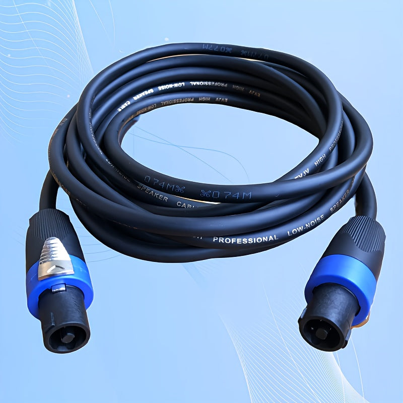 1000cm Cable de Audio Profesional con Conector Port, Incluye Connectores Speakon Macho Azul/Rojo, Adecuado para Configuraciones Sonoras Profesionales como Estudios, Actuaciones en Vivo, Celebraciones, Conciertos, etc. 1000cm/32.81ft/393.7in