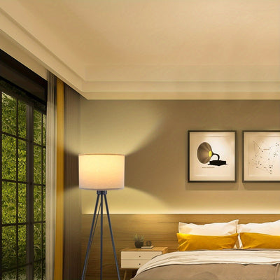 Lámpara de Suelo LED Regulable con Bombilla E26 de 3 Temperaturas de Color, Lámpara de Suelo Moderna con Trípode Metálico, Lámpara de Suelo para Salón, Dormitorio, Estudio, Oficina