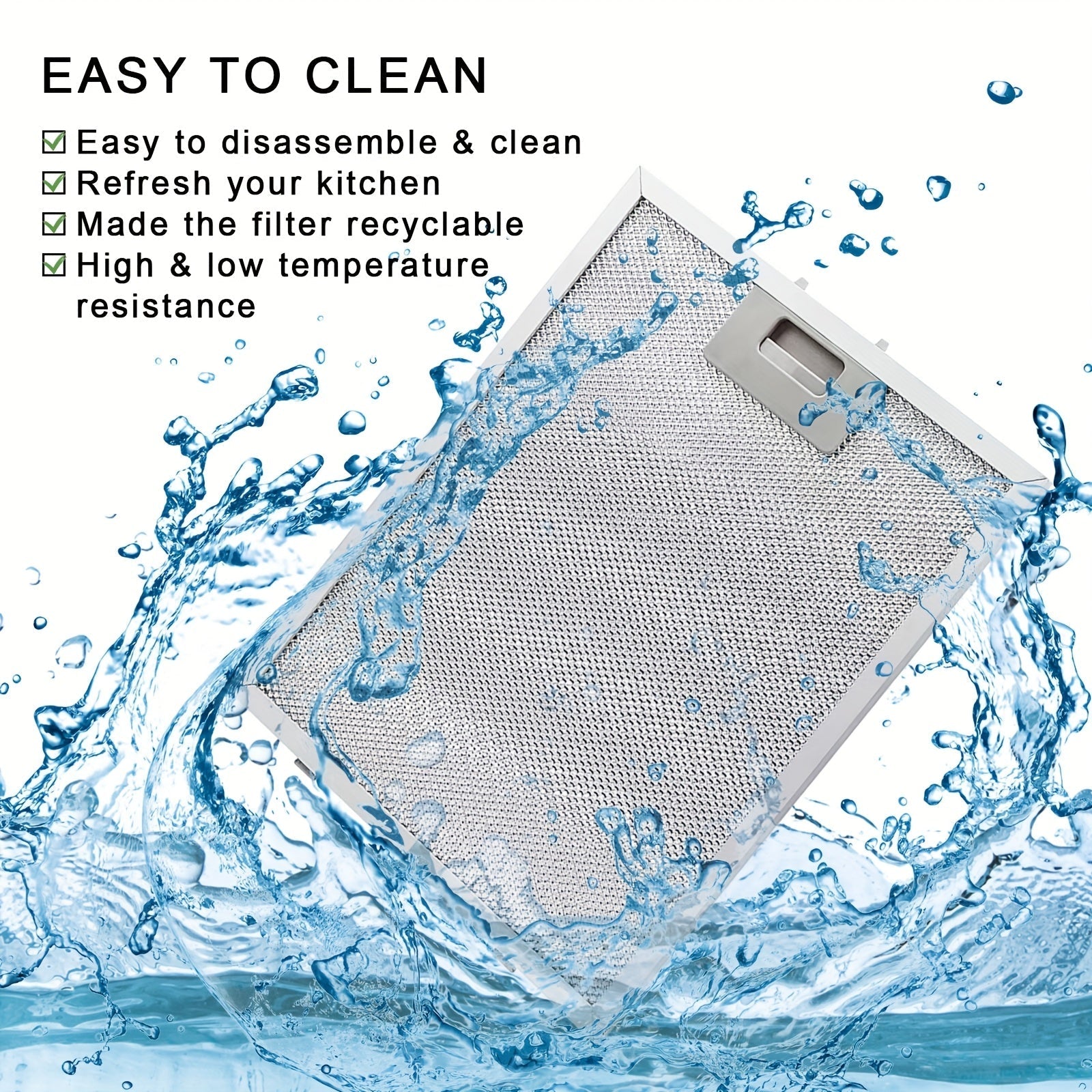 1 Juego/2 Piezas/4 Piezas Malla de Filtro para Campana Extractora de Aleación de Aluminio - Pantallas Filtrantes de Aceite y Grasa para Purificación Eficiente del Aire en Cocinas, Accesorios de Ventilación Bajo Gabinete Fácil Instalación, Filtros de Aire