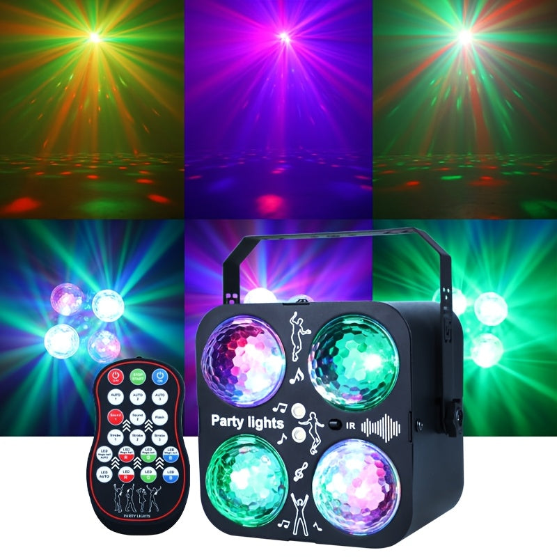 1PC luz de iluminación comercial, bola mágica de cristal para fiestas disco, DJ autónomo con control por voz, decoración ideal para karaoke, vacaciones y regreso a clases [con control remoto pero sin batería]
