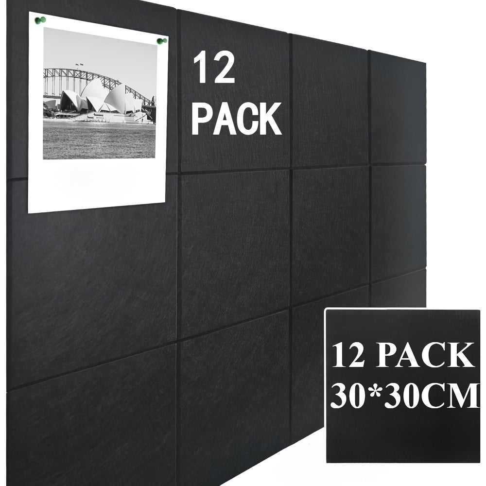 Paquete de 12 tableros de corcho grandes alternativos con alfombras de tela - Pegatinas adhesivas seguras y removibles, 120x90cm, colores vibrantes para oficina, escuela, decoración del hogar - Duraderos y fáciles de instalar, tableros de corcho para dec