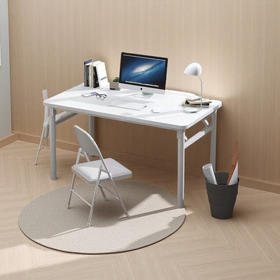 Mesa plegable blanca - Diseñada compactamente para hogar, oficina, dormitorios y espacios pequeños. Incluye marco con sillas, adecuado para todas las estaciones.