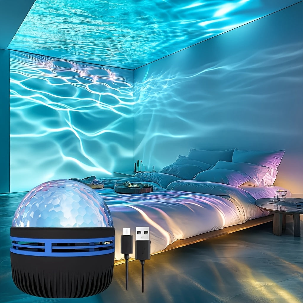 1 lámpara de proyección con efecto aurora, luz LED multifuncional para el hogar; proyector de cielo estrellado con cristales, iluminación decorativa para dormitorio o sala, regalo perfecto para la vuelta a clases, San Valentín y Ramadán/Semana Santa