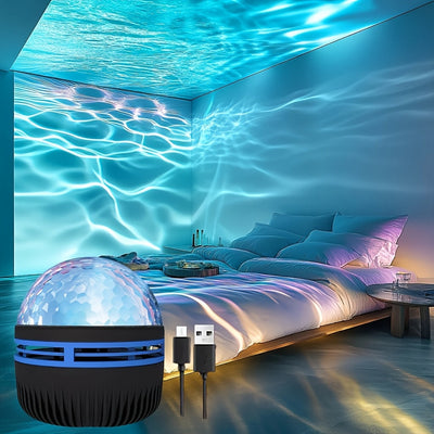 1 lámpara de proyección con efecto aurora, luz LED multifuncional para el hogar; proyector de cielo estrellado con cristales, iluminación decorativa para dormitorio o sala, regalo perfecto para la vuelta a clases, San Valentín y Ramadán/Semana Santa