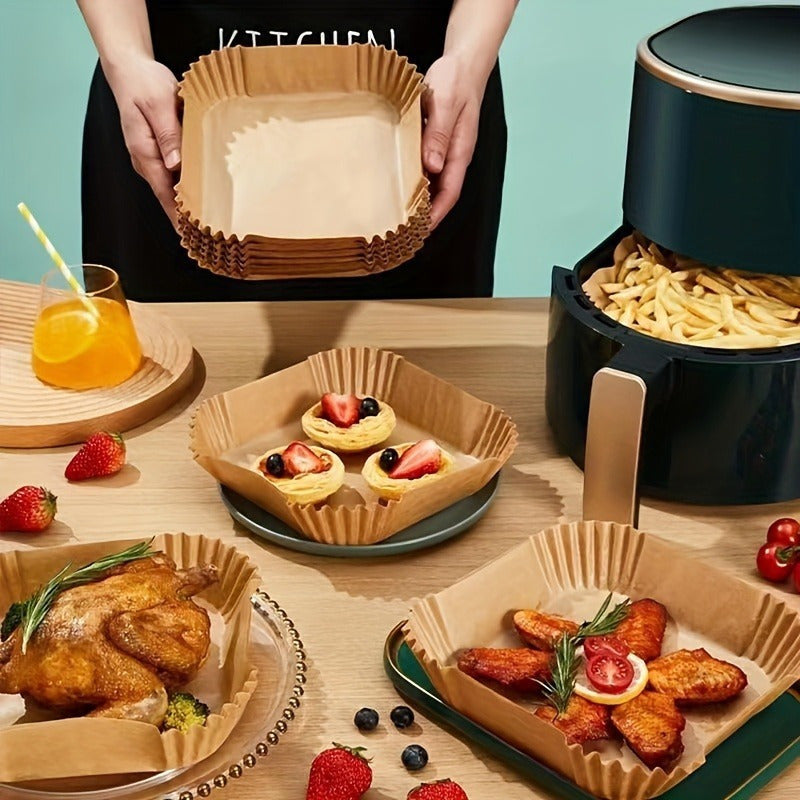 Líneas de freidora de aire que evitan el pegado para una preparación de comidas más saludable - Perfectas para hornear, asar y uso en microondas, con limpieza fácil - Adecuadas para hoteles y aplicaciones comerciales.