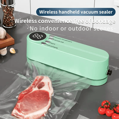 Selladora Automática Mini Recargable USB con Indicador LED y Batería de 1200mAh, Incluye Cortador para Picnics, Compacta y Portátil: Ideal para Hogar, Escuela, Comercio, Almacenamiento de Alimentos, Cocina y Exteriores – Sistema Multifuncional con Bomba