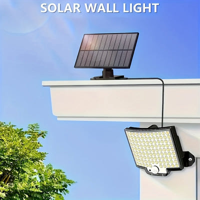Arreglo Solar de Seguridad Industrial 106LED 3000LM con Estroboscopio y Detección Automática | Cableado de Alta Capacidad de 279.4cm + Hub de Control sin varillas para Iluminación Perimetral/Depósitos de Vehículos