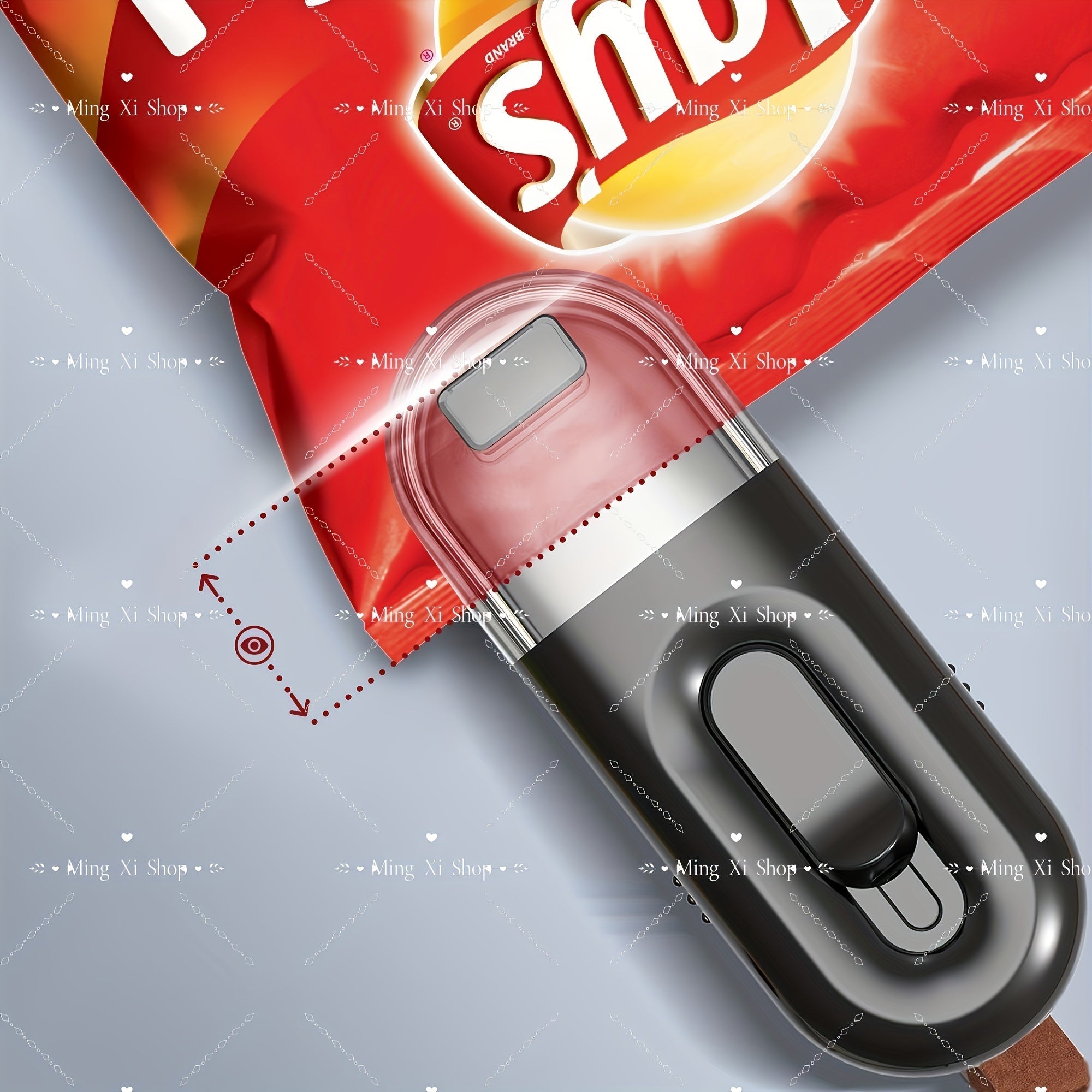Selladora y Cortador Portátil de Calor 2 en 1 para Alimentos Semiautomática - Ahorrador de Comida para Snacks, Galletas, Papas Fritas | Accesorio de Cocina con Batería (2 Pilas AA No Incluidas)