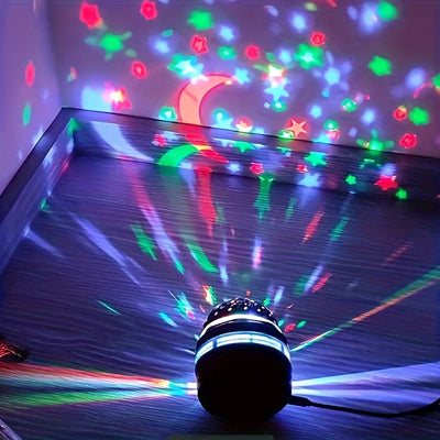 Proyector de Luz Nocturna Cielo Estrellado - Alimentación USB, rotación automática para dormitorios, salas de juegos, cine en casa y decoración de techos - ideal para Navidad, Halloween, bodas y camping, decoración navideña