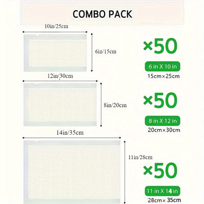 Bolsa de vacío para alimentos de varios tamaños Bolsa de vacío para sellar alimentos Embalaje de vacío para alimentos Bolsa de sellado de vacío desechable Accesorios de cocina, Bolsa de sellado de vacío desechable - Duradera, organización de cocina multi