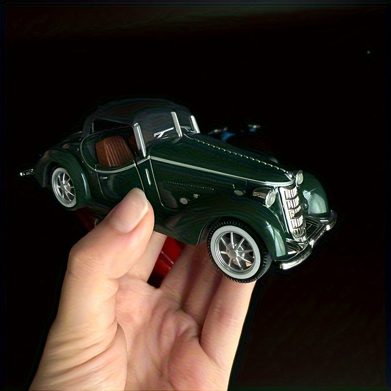 Regalo perfecto para 11 festivales, modelo de coche vintage de escala 1:32, aleación de aluminio duradera, ideal como regalo y decoración de escritorio, adorno de coche, decoración del hogar - Disponible en 3 colores.